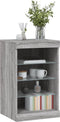 vidaXL - Dressoir - met - LED-verlichting - 41x37x67 - cm - grijs - sonoma - eiken