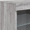 vidaXL - Dressoir - met - LED-verlichting - 41x37x67 - cm - grijs - sonoma - eiken