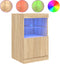 vidaXL - Dressoir - met - LED-verlichting - 41x37x67 - cm - sonoma - eikenkleurig