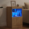 vidaXL - Dressoir - met - LED-verlichting - 41x37x67 - cm - sonoma - eikenkleurig