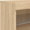 vidaXL - Dressoir - met - LED-verlichting - 41x37x67 - cm - sonoma - eikenkleurig
