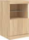 vidaXL - Dressoir - met - LED-verlichting - 41x37x67 - cm - sonoma - eikenkleurig