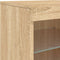 vidaXL - Dressoir - met - LED-verlichting - 41x37x67 - cm - sonoma - eikenkleurig