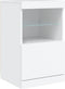 vidaXL - Dressoir - met - LED-verlichting - 41x37x67 - cm - wit