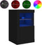 vidaXL - Dressoir - met - LED-verlichting - 41x37x67 - cm - zwart