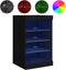 vidaXL - Dressoir - met - LED-verlichting - 41x37x67 - cm - zwart