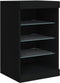 vidaXL - Dressoir - met - LED-verlichting - 41x37x67 - cm - zwart