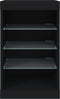 vidaXL - Dressoir - met - LED-verlichting - 41x37x67 - cm - zwart