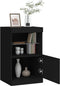 vidaXL - Dressoir - met - LED-verlichting - 41x37x67 - cm - zwart