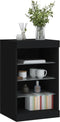 vidaXL - Dressoir - met - LED-verlichting - 41x37x67 - cm - zwart
