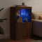 vidaXL - Dressoir - met - LED-verlichting - 60,5x37x100 - cm - bruin - eikenkleur