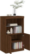 vidaXL - Dressoir - met - LED-verlichting - 60,5x37x100 - cm - bruin - eikenkleur