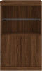 vidaXL - Dressoir - met - LED-verlichting - 60,5x37x100 - cm - bruin - eikenkleur