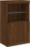 vidaXL - Dressoir - met - LED-verlichting - 60,5x37x100 - cm - bruin - eikenkleur