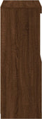 vidaXL - Dressoir - met - LED-verlichting - 60,5x37x100 - cm - bruin - eikenkleur