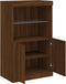 vidaXL - Dressoir - met - LED-verlichting - 60,5x37x100 - cm - bruin - eikenkleur