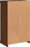 vidaXL - Dressoir - met - LED-verlichting - 60,5x37x100 - cm - bruin - eikenkleur