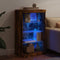 vidaXL - Dressoir - met - LED-verlichting - 60,5x37x100 - cm - gerookt - eikenkleur