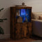 vidaXL - Dressoir - met - LED-verlichting - 60,5x37x100 - cm - gerookt - eikenkleur