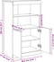 vidaXL - Dressoir - met - LED-verlichting - 60,5x37x100 - cm - gerookt - eikenkleur