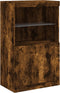 vidaXL - Dressoir - met - LED-verlichting - 60,5x37x100 - cm - gerookt - eikenkleur