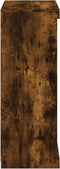 vidaXL - Dressoir - met - LED-verlichting - 60,5x37x100 - cm - gerookt - eikenkleur