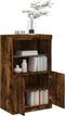 vidaXL - Dressoir - met - LED-verlichting - 60,5x37x100 - cm - gerookt - eikenkleur