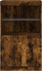 vidaXL - Dressoir - met - LED-verlichting - 60,5x37x100 - cm - gerookt - eikenkleur