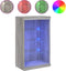 vidaXL - Dressoir - met - LED-verlichting - 60,5x37x100 - cm - grijs - sonoma - eiken