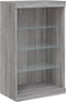 vidaXL - Dressoir - met - LED-verlichting - 60,5x37x100 - cm - grijs - sonoma - eiken