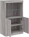 vidaXL - Dressoir - met - LED-verlichting - 60,5x37x100 - cm - grijs - sonoma - eiken