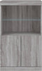 vidaXL - Dressoir - met - LED-verlichting - 60,5x37x100 - cm - grijs - sonoma - eiken