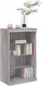 vidaXL - Dressoir - met - LED-verlichting - 60,5x37x100 - cm - grijs - sonoma - eiken