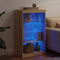 vidaXL - Dressoir - met - LED-verlichting - 60,5x37x100 - cm - sonoma - eikenkleurig
