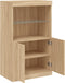 vidaXL - Dressoir - met - LED-verlichting - 60,5x37x100 - cm - sonoma - eikenkleurig