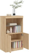vidaXL - Dressoir - met - LED-verlichting - 60,5x37x100 - cm - sonoma - eikenkleurig