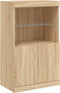 vidaXL - Dressoir - met - LED-verlichting - 60,5x37x100 - cm - sonoma - eikenkleurig