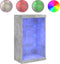 vidaXL - Dressoir - met - LED-verlichting - 60,5x37x100 - cm - betongrijs