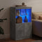 vidaXL - Dressoir - met - LED-verlichting - 60,5x37x100 - cm - betongrijs