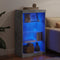 vidaXL - Dressoir - met - LED-verlichting - 60,5x37x100 - cm - betongrijs