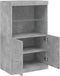 vidaXL - Dressoir - met - LED-verlichting - 60,5x37x100 - cm - betongrijs