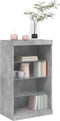 vidaXL - Dressoir - met - LED-verlichting - 60,5x37x100 - cm - betongrijs