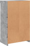 vidaXL - Dressoir - met - LED-verlichting - 60,5x37x100 - cm - betongrijs