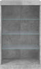vidaXL - Dressoir - met - LED-verlichting - 60,5x37x100 - cm - betongrijs