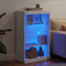vidaXL - Dressoir - met - LED-verlichting - 60,5x37x100 - cm - wit