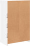 vidaXL - Dressoir - met - LED-verlichting - 60,5x37x100 - cm - wit
