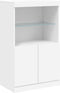 vidaXL - Dressoir - met - LED-verlichting - 60,5x37x100 - cm - wit