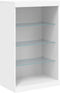 vidaXL - Dressoir - met - LED-verlichting - 60,5x37x100 - cm - wit