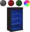 vidaXL - Dressoir - met - LED-verlichting - 60,5x37x100 - cm - zwart