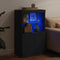 vidaXL - Dressoir - met - LED-verlichting - 60,5x37x100 - cm - zwart